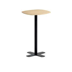 Spinner Petite table de bar en stratifié aux coins arrondis avec pied central