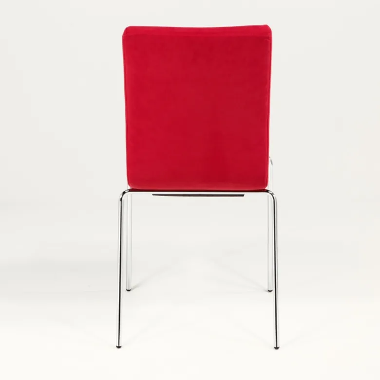 Star Midj® Chaise moderne empilable en tissu et métal