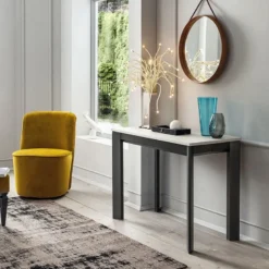 Steave Console extensible rectangulaire en stratifié