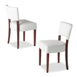 Steffi Chaise de salle à manger en bois et synthétique