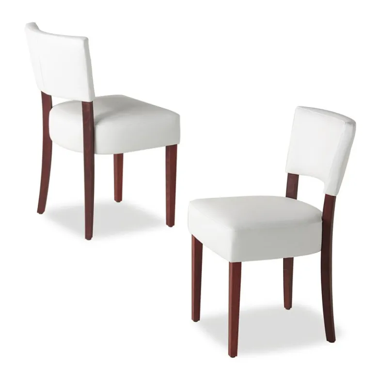 Steffi Chaise de salle à manger en bois et synthétique