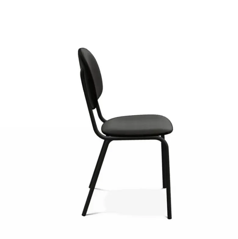 STR5 Chaise contemporaine en métal et en tissu fabriquée en Belgique