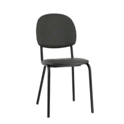 STR5 Chaise de cuisine en simili et métal