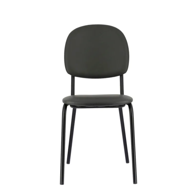 STR5 Chaise de cuisine en simili et métal