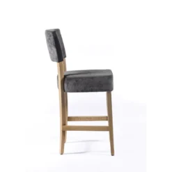 Tabouret snack en tissu et bois – BarSteffi