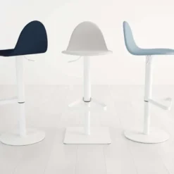 Tabu Tabouret réglable design en synthétique et métal