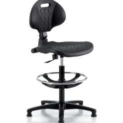 Tecnik Chaise d'atelier en polyuréthane sur patins avec repose