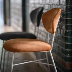 Toro Mobitec ® Chaise cosy minimaliste en tissu et pieds métal