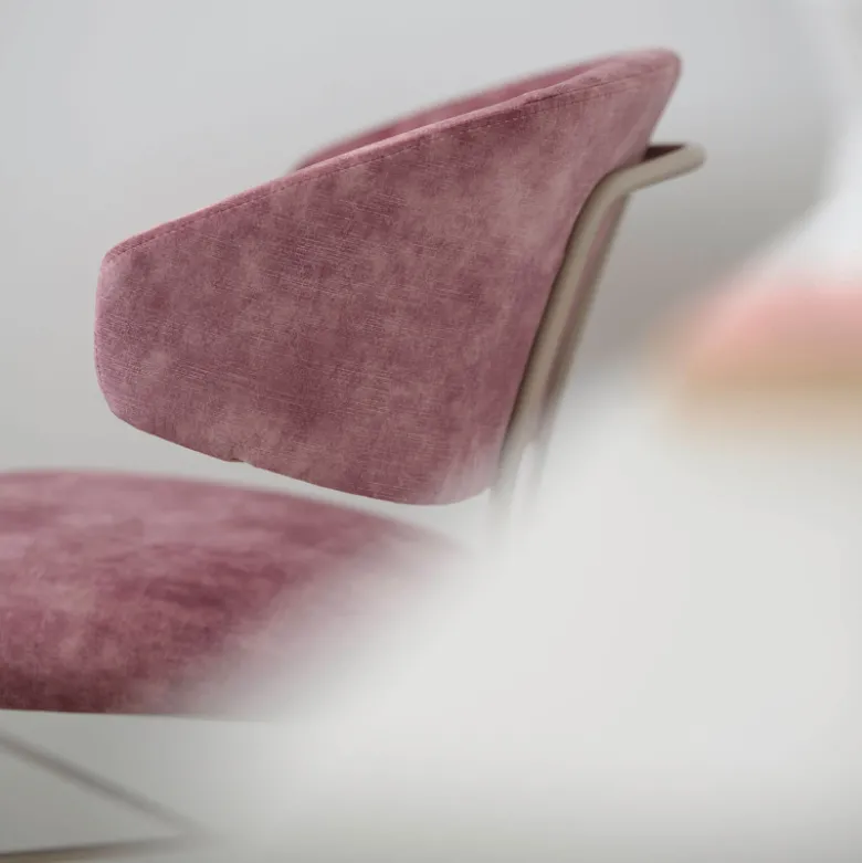Toro Mobitec ® Fauteuil minimaliste cosy en tissu avec pieds en métal