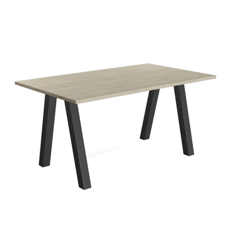 Veneto Table moderne rectangulaire en stratifié avec pieds obliques