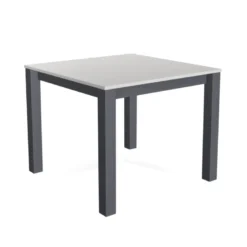 Verona Table carrée avec pieds métal conçue en Belgique