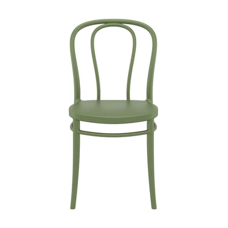 Victor Chaise de jardin bistrot empilable en polypropylène