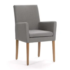 Vigo Mobitec® Fauteuil de salon en bois et tissu