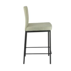 Villa Tabouret snack tissu avec pieds en métal