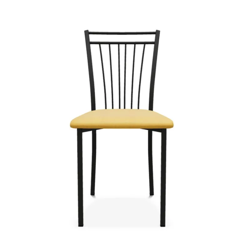 Viva Chaise contemporaine en métal et en tissu fabriquée en Belgique