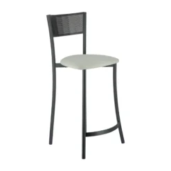 Wasabi Carrier® Tabouret haut assise en tissu et structure en métal fabrication française
