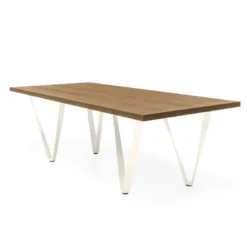 Wave Table design rectangulaire avec pied en métal