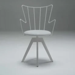 Well Carrier® Chaise pivotante design en synthétique et métal