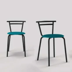 Xélus Carrier® Chaise de cuisine fabriquée en France assise ronde structure métal